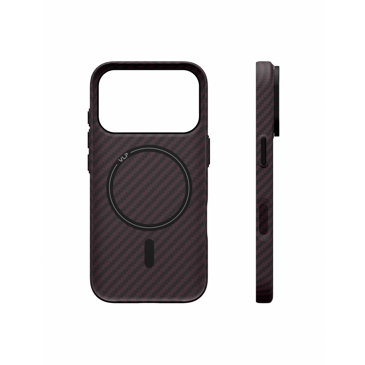 Чехол-накладка VLP Gride Case with MagSafe для Apple iPhone 18 Pro, темно-вишневый
