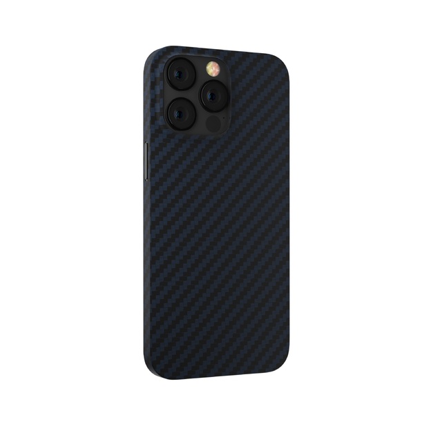 Чехол-накладка Devia Ultra-Thin Carbon Fiber Texture Magnetic Case для смартфона iPhone 14 Pro (Цвет: Blue)