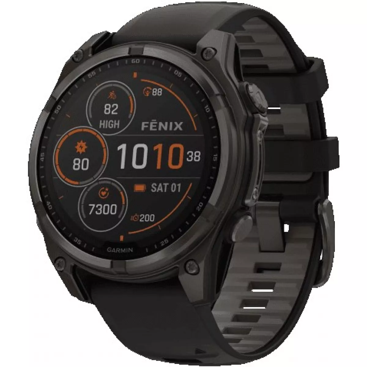 Умные часы Garmin Fenix 8 47mm Solar Sapphire DLC (Цвет: Carbon Gray/Black)