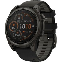 Умные часы Garmin Fenix 8 47mm Solar Sapphire DLC (Цвет: Carbon Gray/Black)