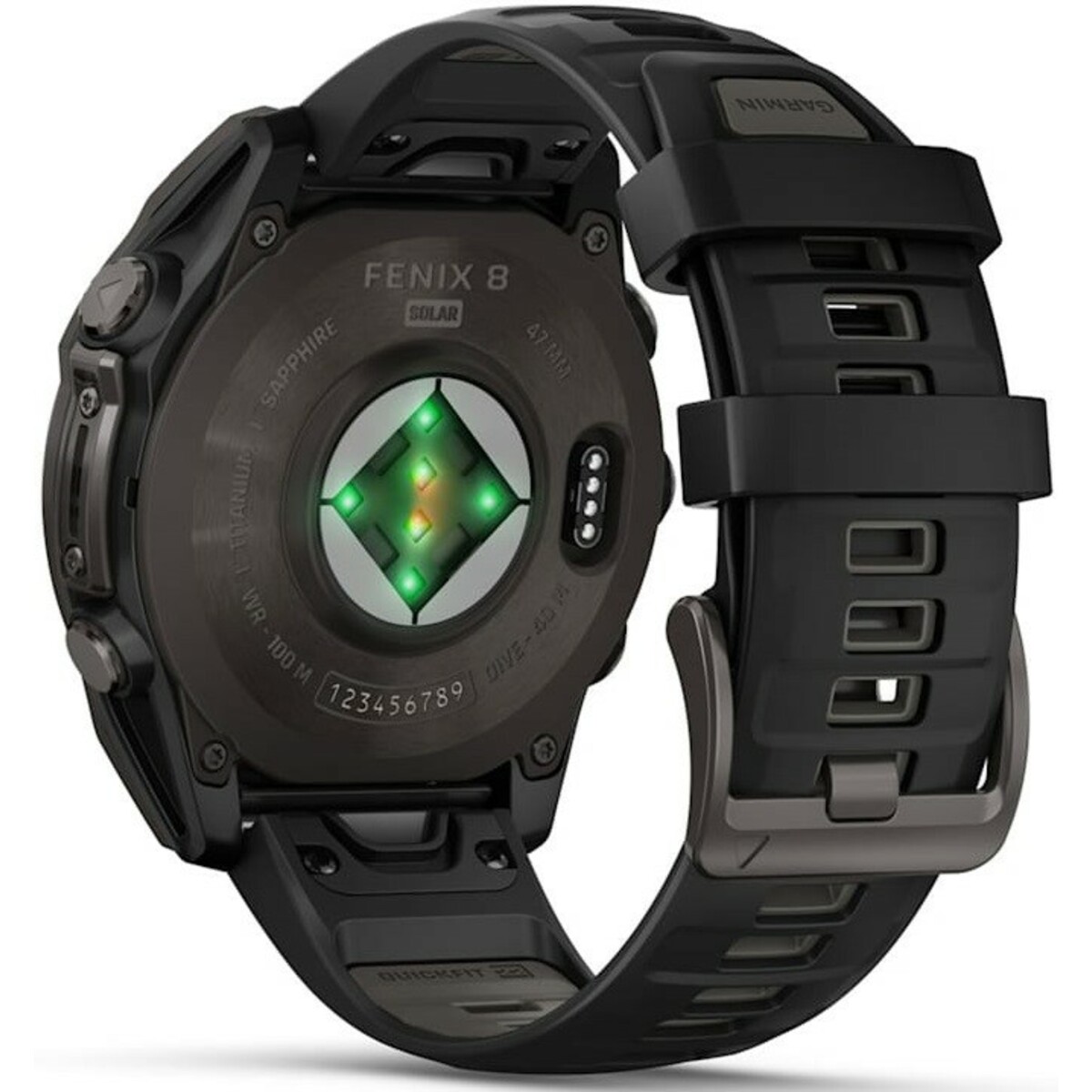 Умные часы Garmin Fenix 8 47mm Solar Sapphire DLC (Цвет: Carbon Gray / Black)