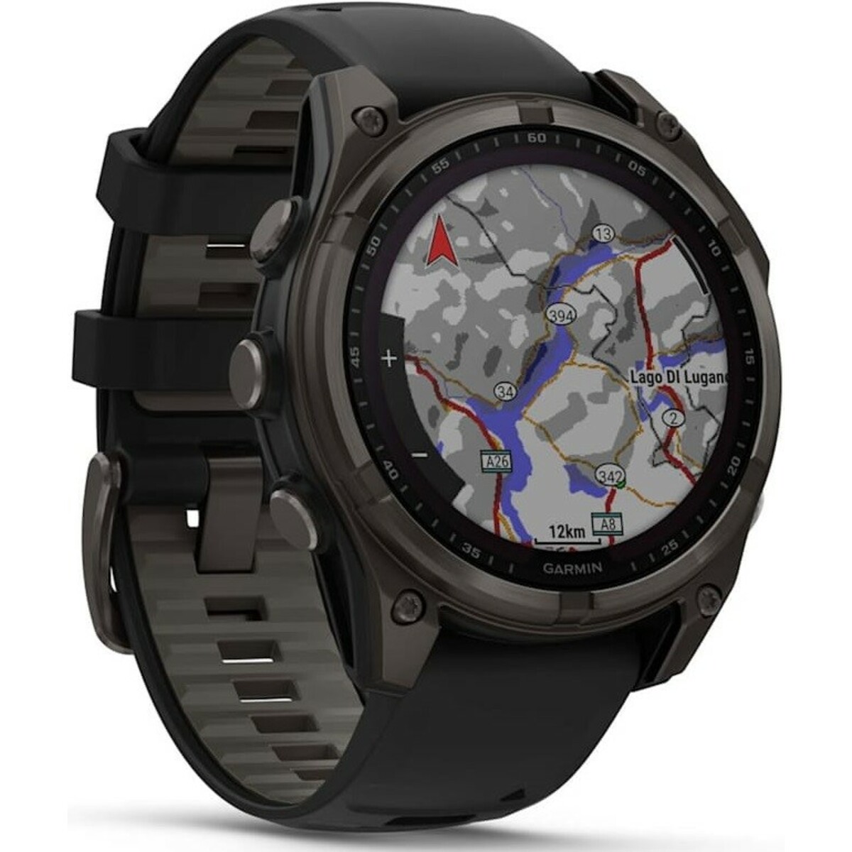 Умные часы Garmin Fenix 8 47mm Solar Sapphire DLC (Цвет: Carbon Gray / Black)