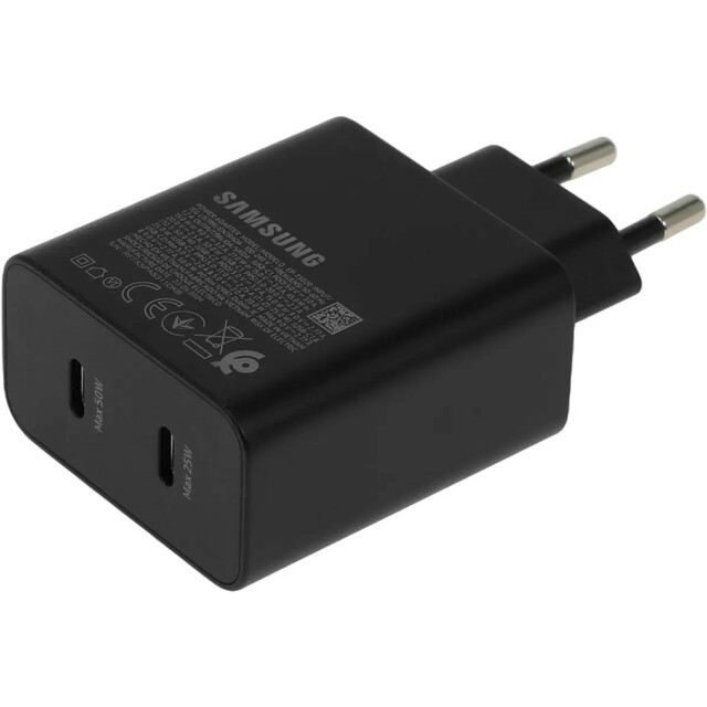 Сетевое зарядное устройство Samsung EP-T5020 50W Duo Type-C+Сable, черный