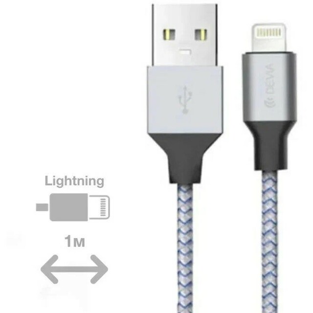 Кабель Devia Tube Cable USB to Lightning 1m, черный