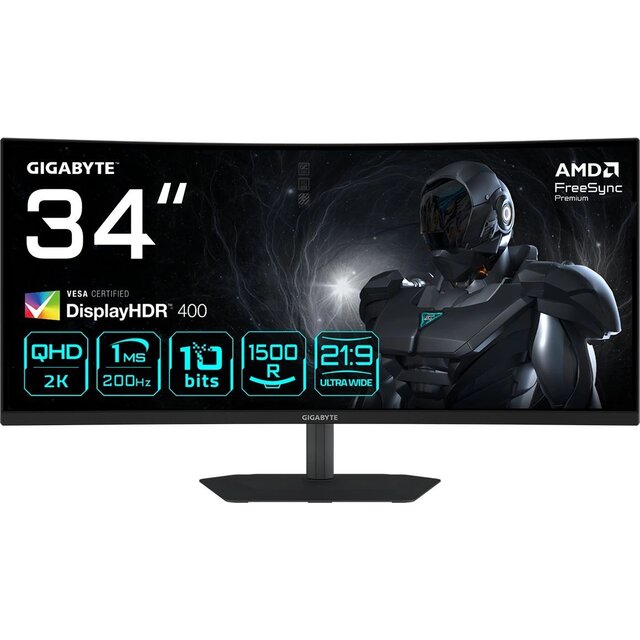 Монитор Gigabyte 34" G34WQC2 EK, черный