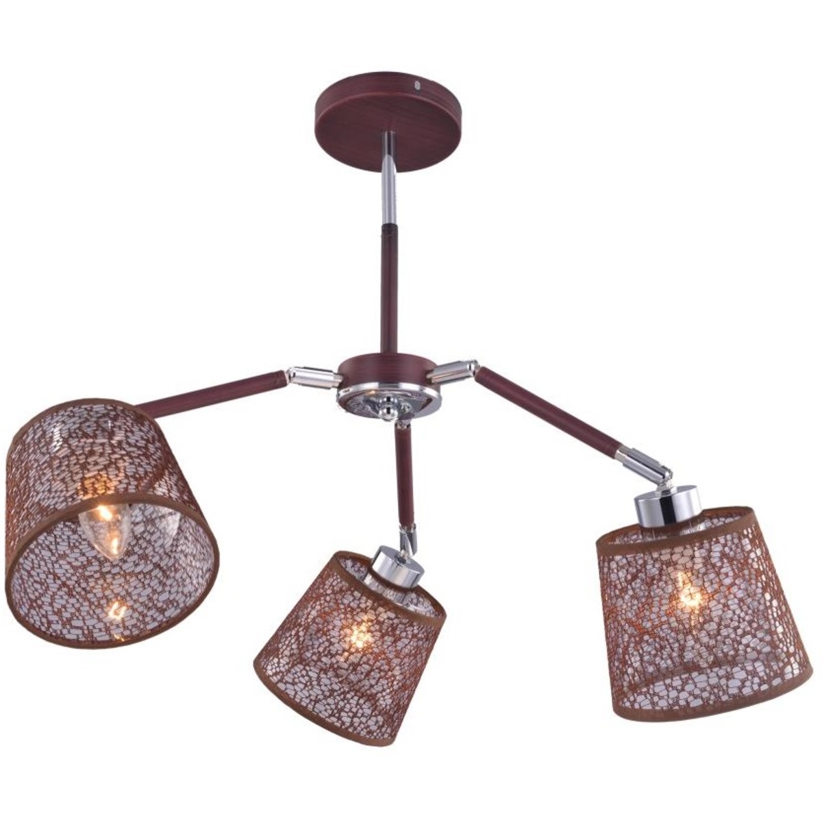 Люстра BRUNI 1091/3C (Цвет: Brown / Chrome)