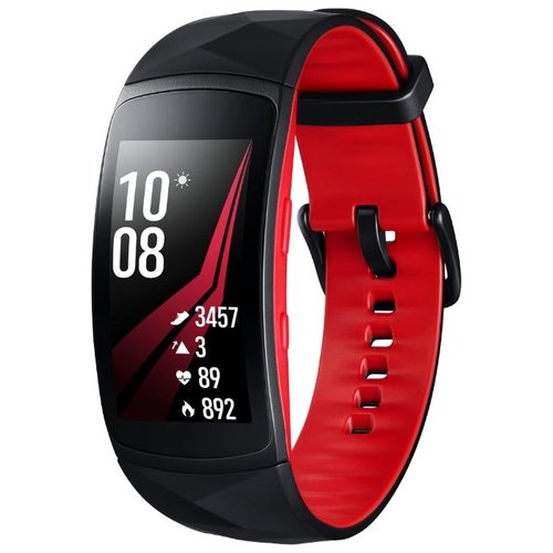 Фитнес-браслет Samsung Galaxy Gear Fit 2 Pro, размер L (Цвет: Black / Red)