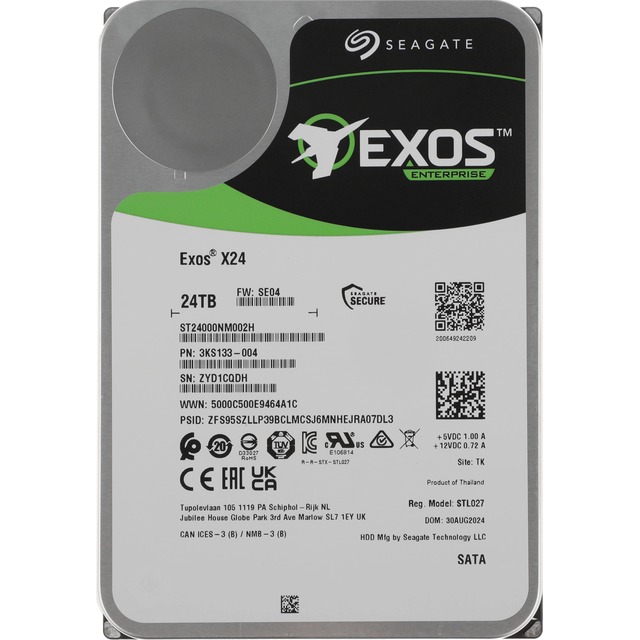 Жесткий диск Seagate SATA-III 24TB ST24000NM002H Жесткий диск Seagate SATA-III 24TB ST24000NM002H