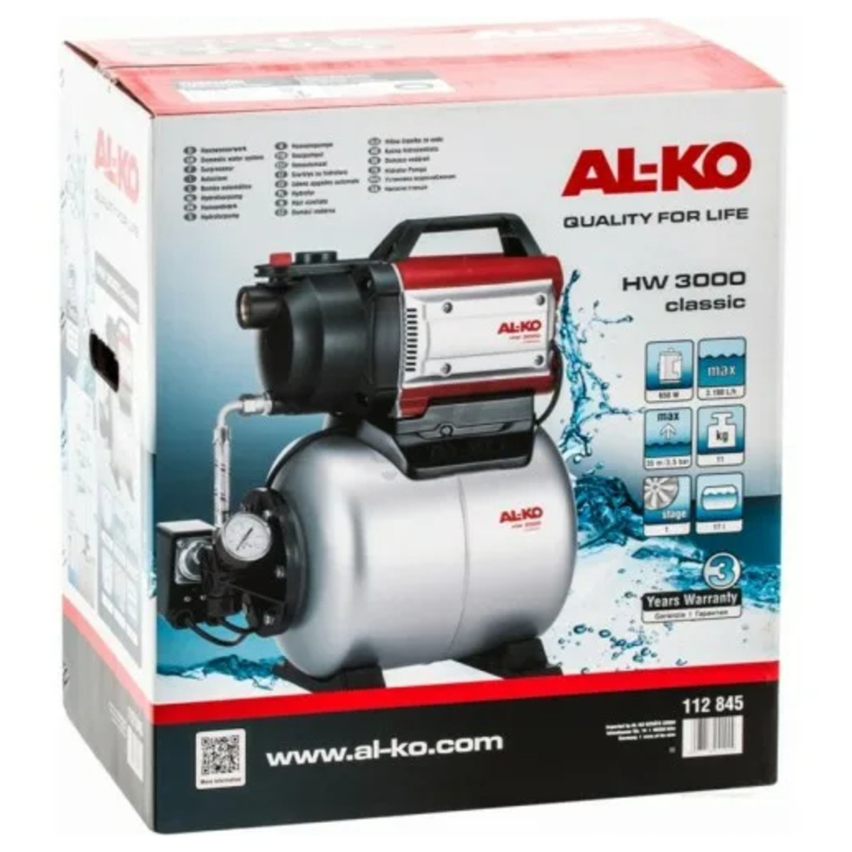 Насосная станция AL-KO HW 3000 INOX Classic (Цвет: Silver)