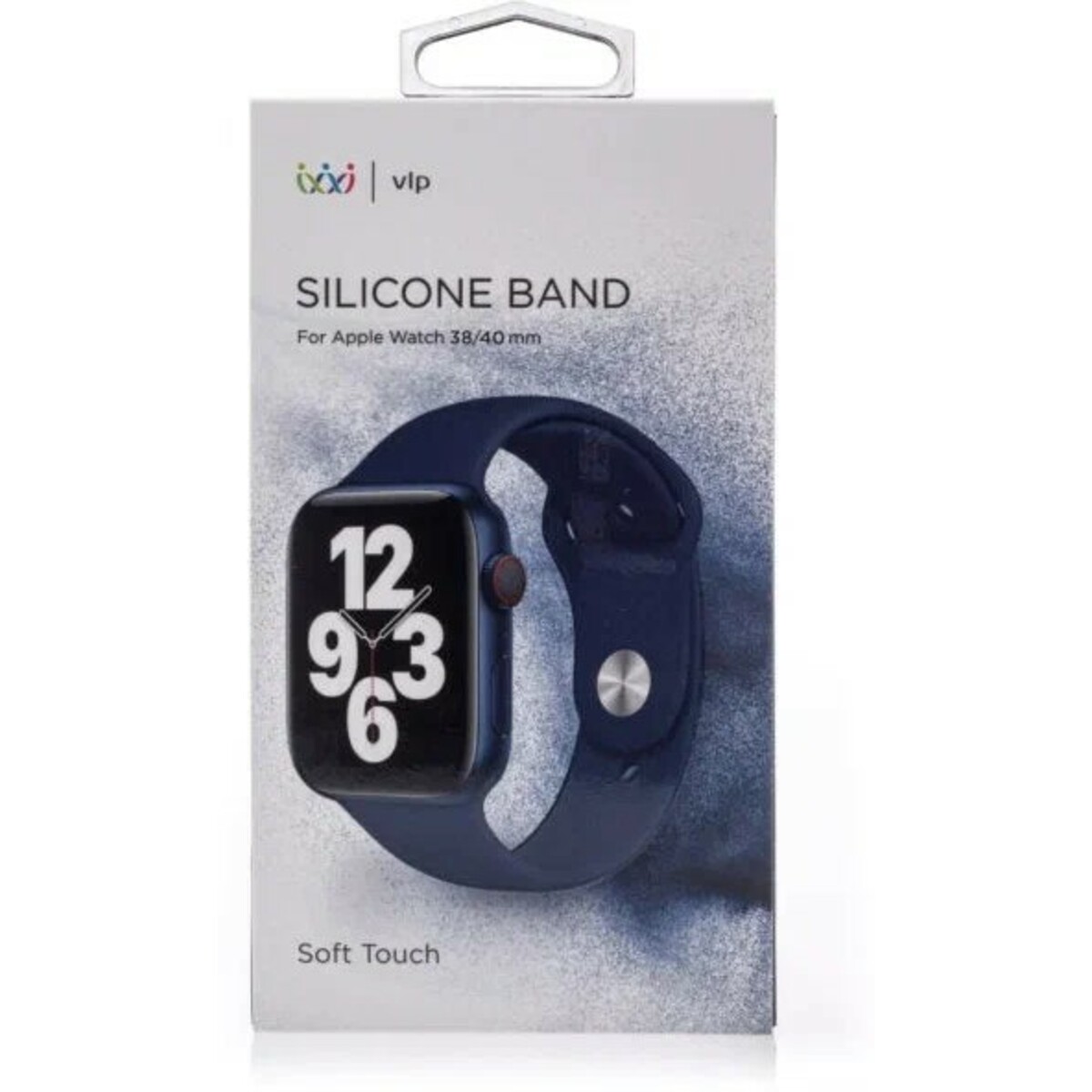 Ремешок силиконовый VLP Silicone Band Soft Touch для Apple Watch 38/40 mm (Цвет: Dark Blue)