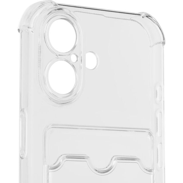 Чехол-накладка Borasco Bumper Case с картхолдером для Apple iPhone 17, прозрачный
