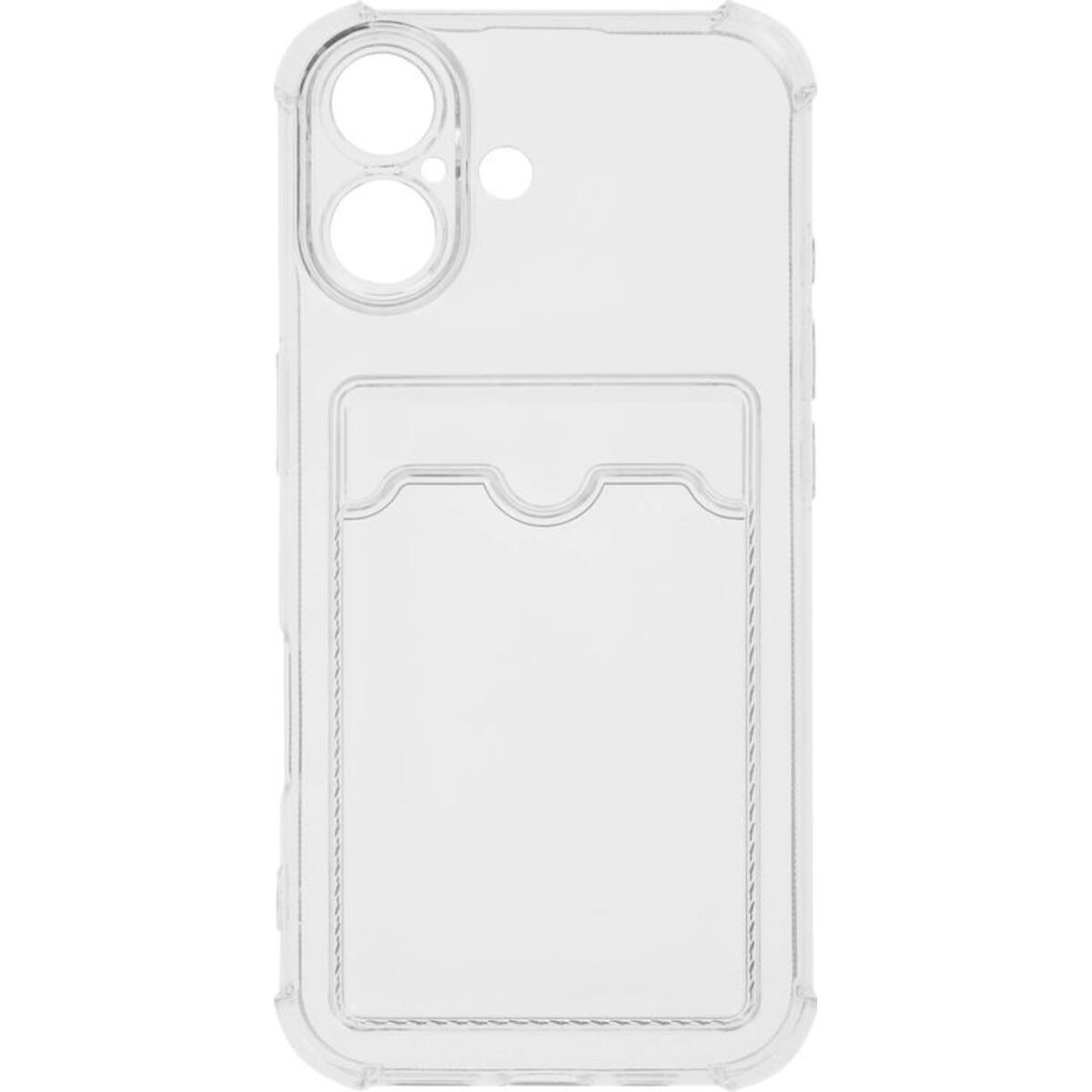 Чехол-накладка Borasco Bumper Case с картхолдером для Apple iPhone 17, прозрачный