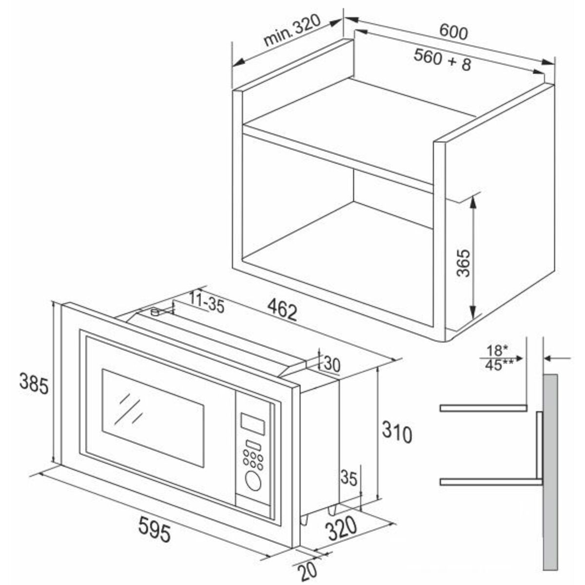 Микроволновая печь Hansa AMM20BEIH (Цвет: Inox)