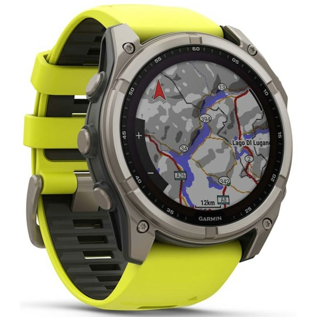 Умные часы Garmin Fenix 8 51mm Solar Sapphire (Цвет: Titanium Natural/Yellow) 