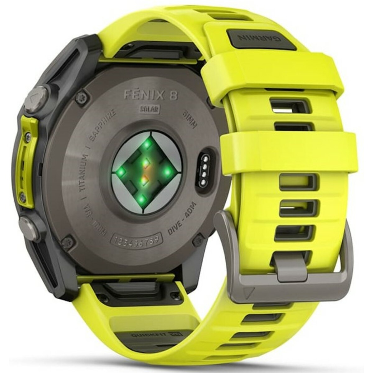 Умные часы Garmin Fenix 8 51mm Solar Sapphire (Цвет: Titanium Natural/Yellow) 
