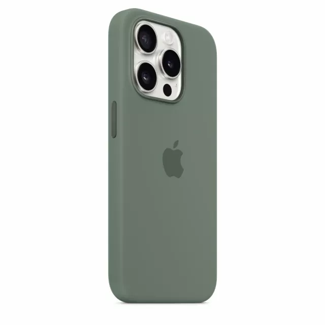 Чехол-накладка Apple Silicone Case with MagSafe для смартфона Apple iPhone 15 Pro (Цвет: Cypress)