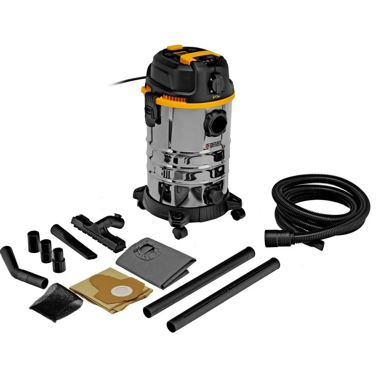 Строительный пылесос Denzel RVC30 (Цвет: Silver)