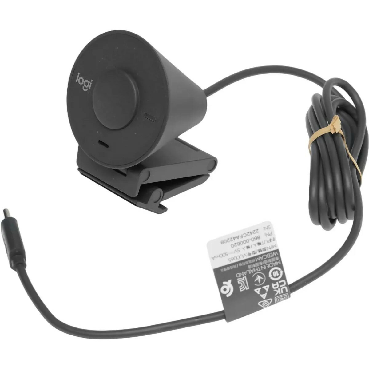 Веб-камера Logitech HD Webcam Brio 300, черный 