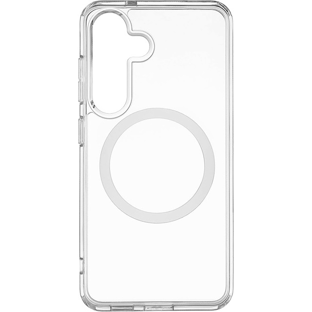 Чехол-накладка uBear Real Mag Case для смартфона Samsung Galaxy S25 (Цвет: Crystal Clear)