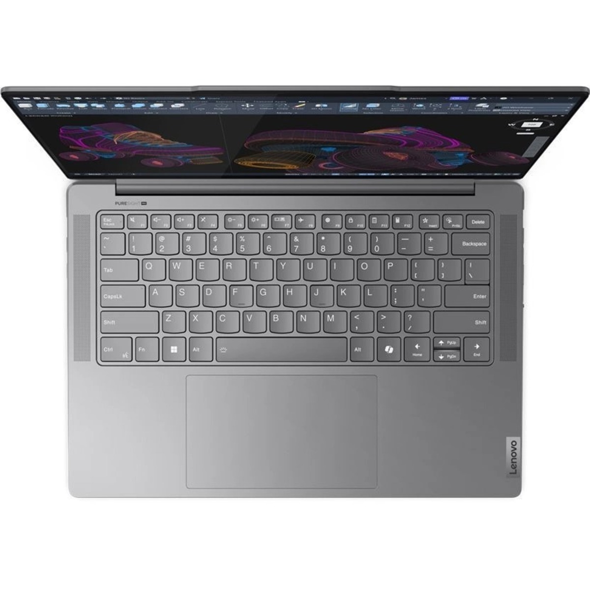 Ноутбук Lenovo Yoga Pro 7 14AHP9 (Ryzen 7 8845HS 16Gb SSD1Tb AMD Radeon 780M 14.5 IPS 3K (3072x1920) Windows 11 Home grey WiFi BT Cam)