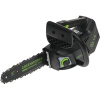 Электрическая цепная пила Greenworks GD40TCS, черный