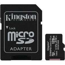 Карта памяти microSDXC Kingston 128Gb (class10) CanvSelect Plus + adapter (Цвет: Black)