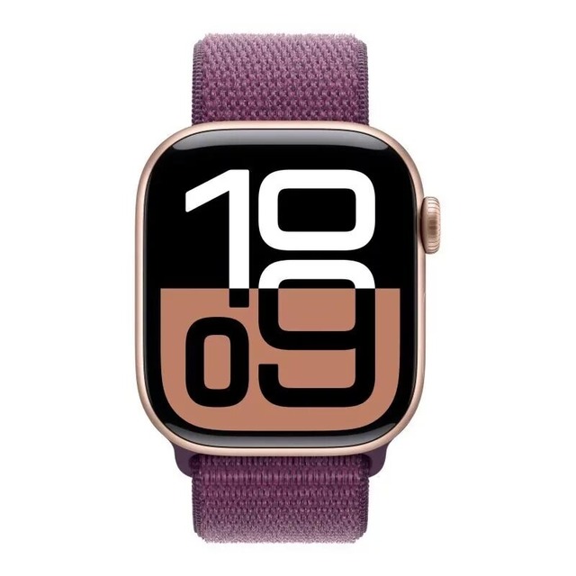 Умные часы Apple Watch Series 10 42mm Aluminum Case with Sport Loop (Цвет: Rose Gold/Plum)