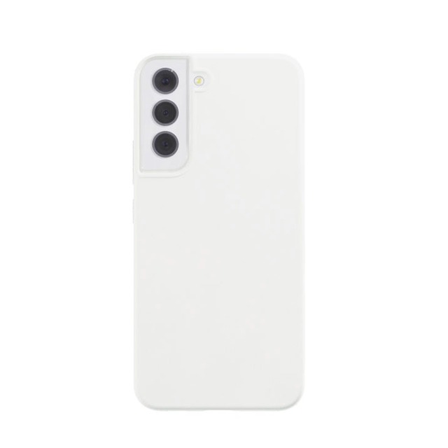 Чехол-накладка VLP Liquid Silicone Сase Antistatic для смартфона Samsung Galaxy S22 Plus, белый