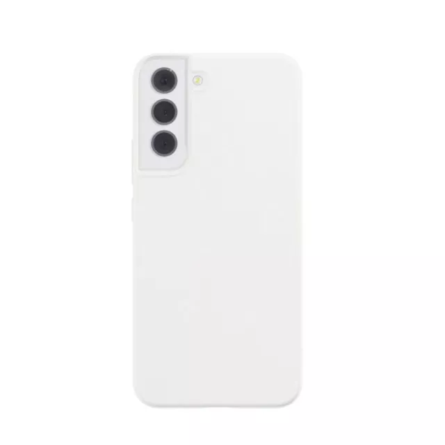 Чехол-накладка VLP Liquid Silicone Сase Antistatic для смартфона Samsung Galaxy S22 Plus, белый