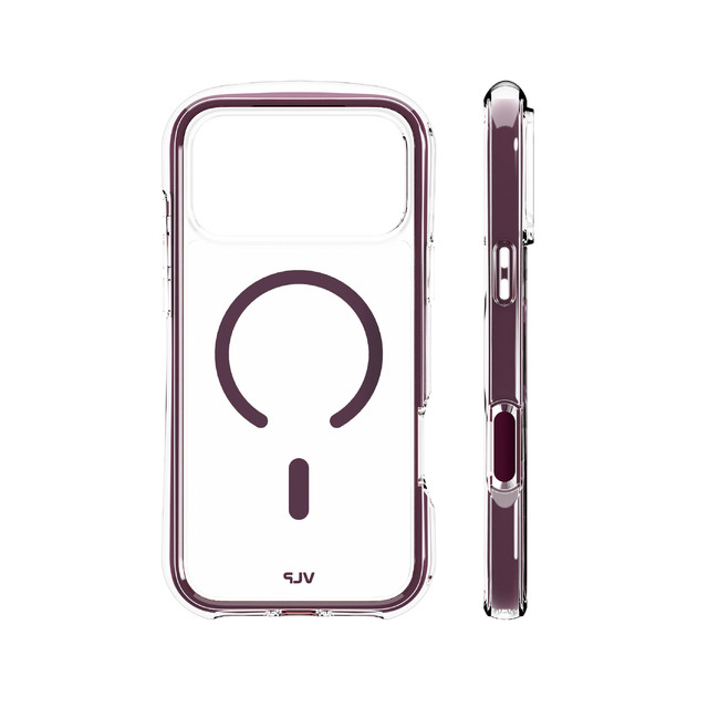 Чехол-накладка VLP Bubble Case with MagSafe для Apple iPhone 18 Pro Max, темно-вишневый