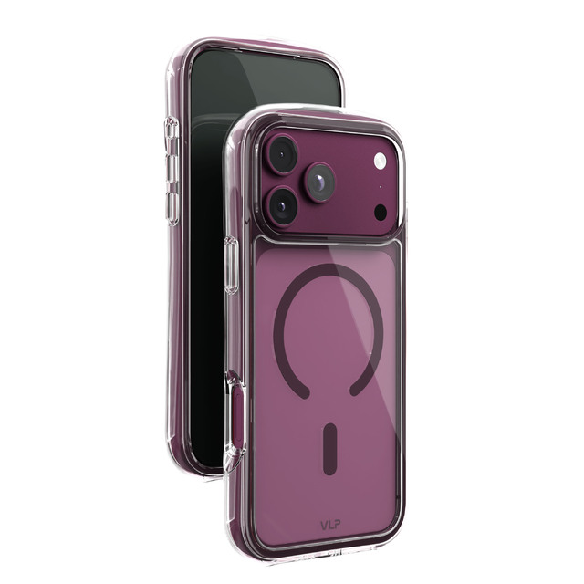 Чехол-накладка VLP Bubble Case with MagSafe для Apple iPhone 18 Pro Max, темно-вишневый