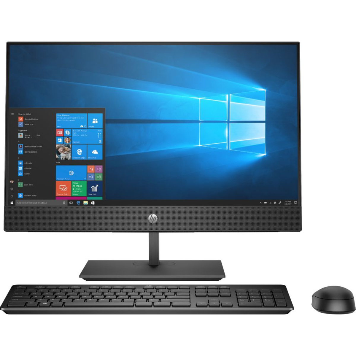 Моноблок HP ProOne 440 G5 23.8 Full HD Touch i5 9500T (2.2) / 8Gb / SSD256Gb / UHDG 630 / DVDRW / CR / Windows 10 Professional 64 / GbitEth / 120W / клавиатура / мышь / Cam / черный 1920x1080
