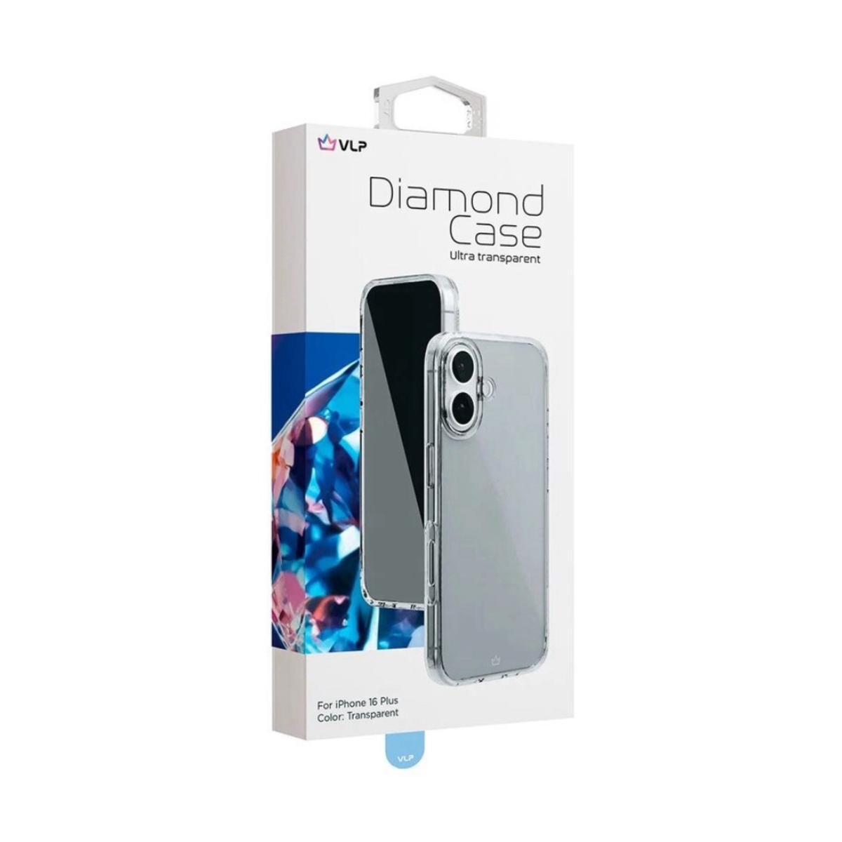 Чехол-накладка VLP Diamond Case для смартфона Apple iPhone 16 Plus (Цвет: Transparent)