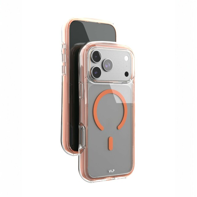 Чехол-накладка VLP Bubble Case with MagSafe для смартфона Apple iPhone 17 Pro (Цвет: Orange)