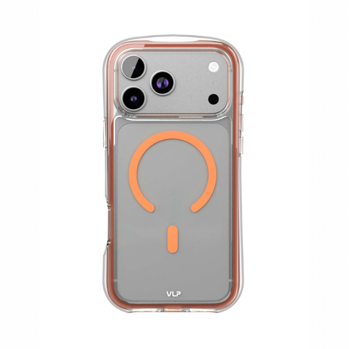 Чехол-накладка VLP Bubble Case with MagSafe для смартфона Apple iPhone 17 Pro (Цвет: Orange)