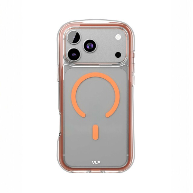 Чехол-накладка VLP Bubble Case with MagSafe для смартфона Apple iPhone 17 Pro (Цвет: Orange)