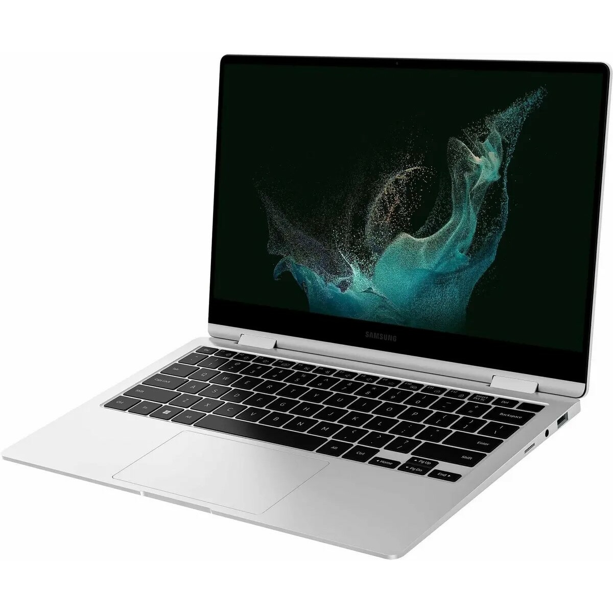 Ноутбук Samsung Galaxy Book 2 Pro 360 NP950 Core i7 1260P 16Gb SSD1Tb Intel Iris Xe graphics 15.6 AMOLED Touch FHD (1920x1080) Windows 11 Home silver WiFi BT Cam