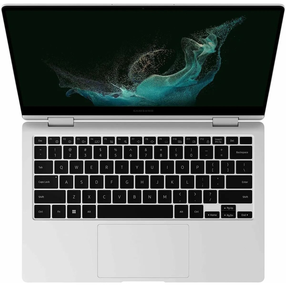 Ноутбук Samsung Galaxy Book 2 Pro 360 NP950 Core i7 1260P 16Gb SSD1Tb Intel Iris Xe graphics 15.6 AMOLED Touch FHD (1920x1080) Windows 11 Home silver WiFi BT Cam