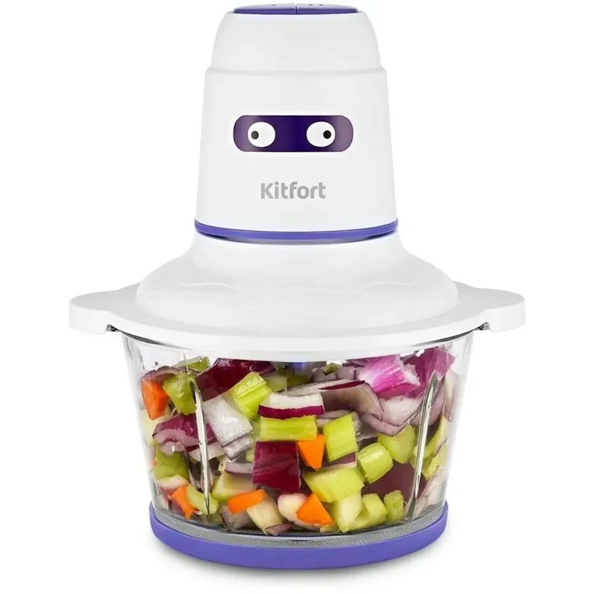 Измельчитель электрический Kitfort КТ-3050-1 (Цвет: White/Purple)