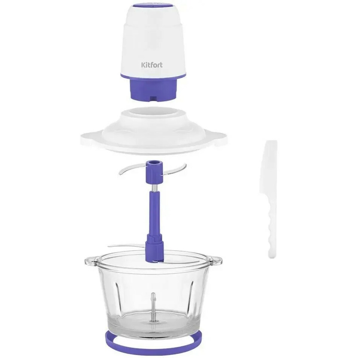 Измельчитель электрический Kitfort КТ-3050-1 (Цвет: White/Purple)