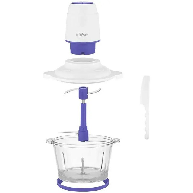 Измельчитель электрический Kitfort КТ-3050-1 (Цвет: White / Purple)