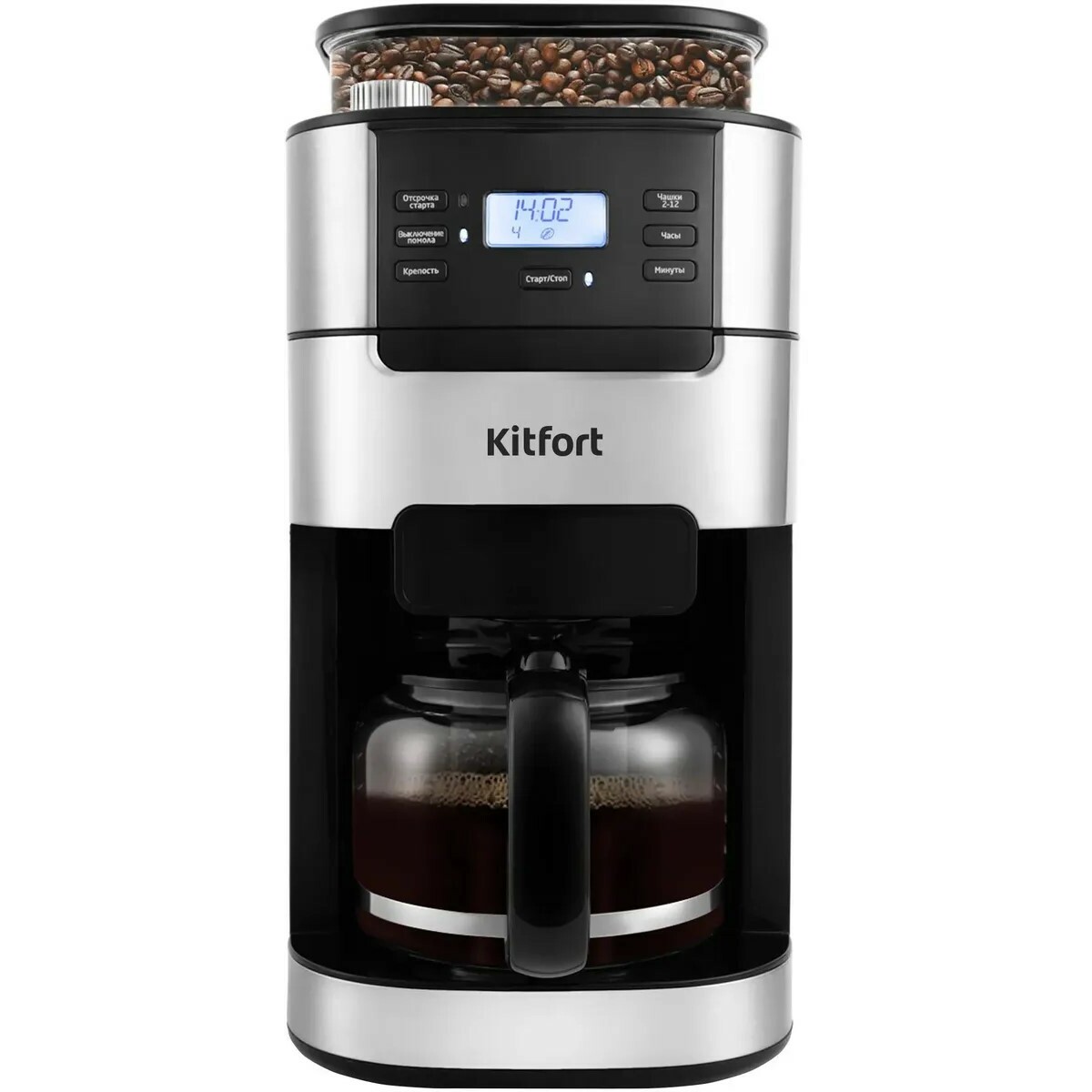 Кофеварка капельная Kitfort КТ-720 (Цвет: Black/Inox)