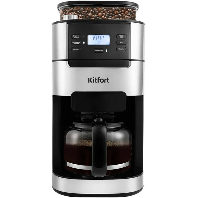 Кофеварка капельная Kitfort КТ-720 (Цвет: Black / Inox) Кофеварка капельная Kitfort КТ-720 (Цвет: Black / Inox)