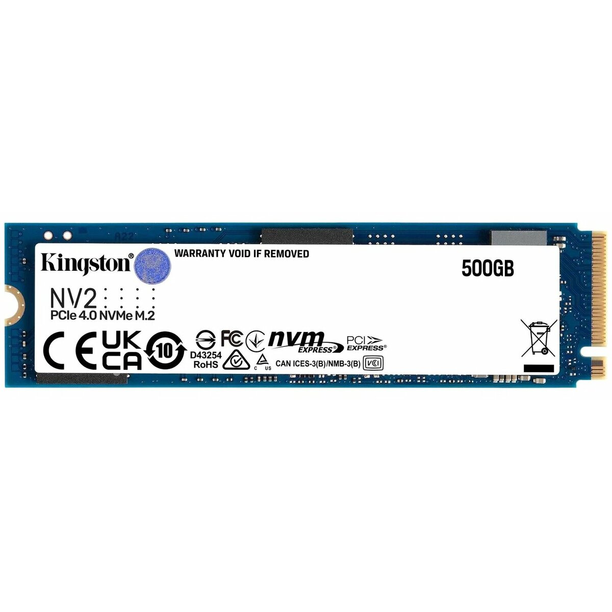 SSD жесткий диск Kingston 500 ГБ M.2 SNV2S/500G