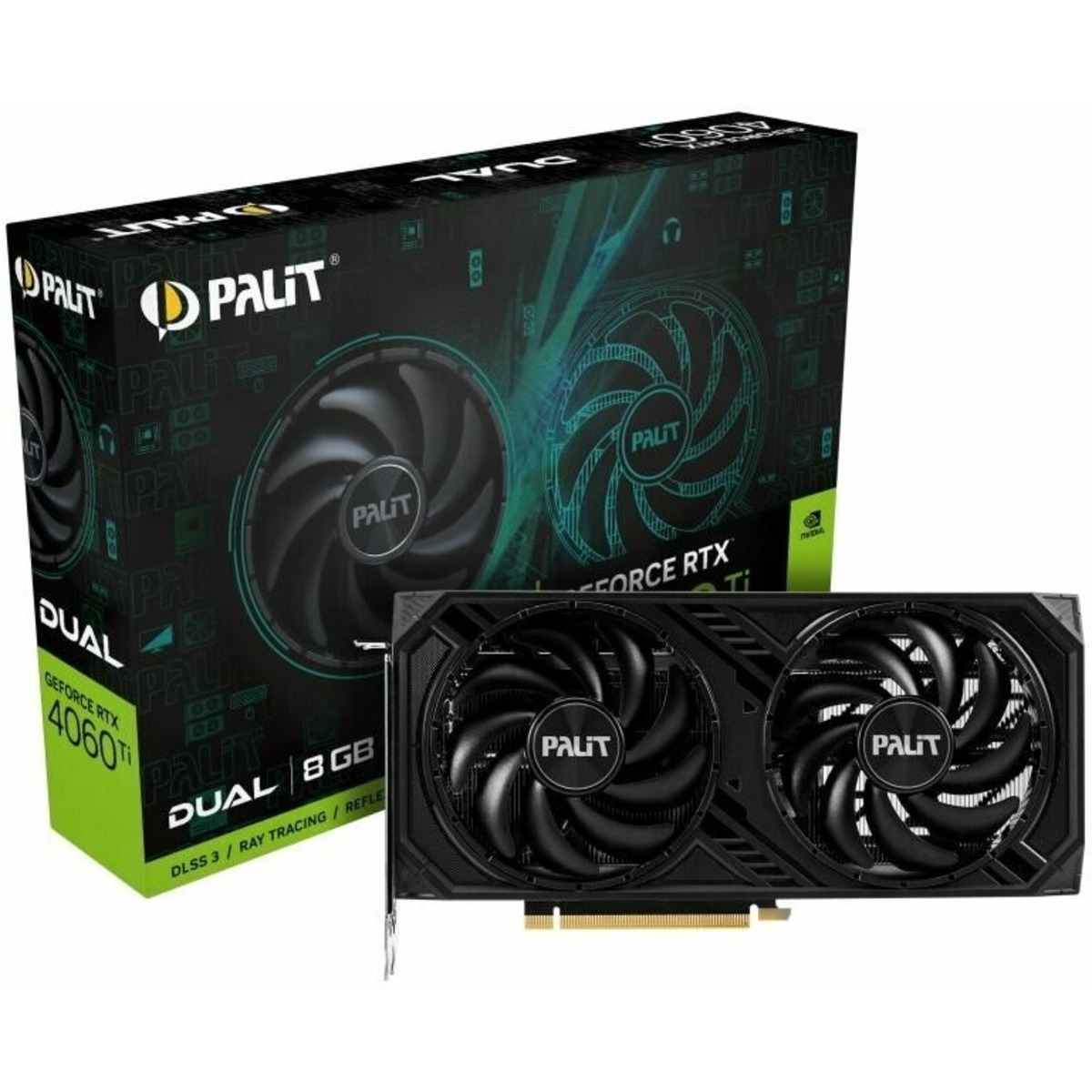 Видеокарта Palit GeForce RTX 4060 Ti Dual 8G (NE6406T019P1-1060D)