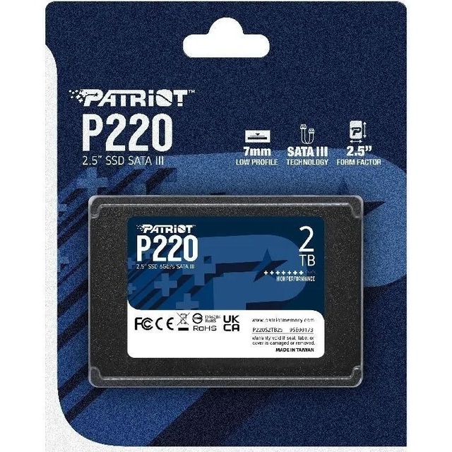 Накопитель SSD Patriot SATA III 2Tb P220S2TB25 P220 2.5