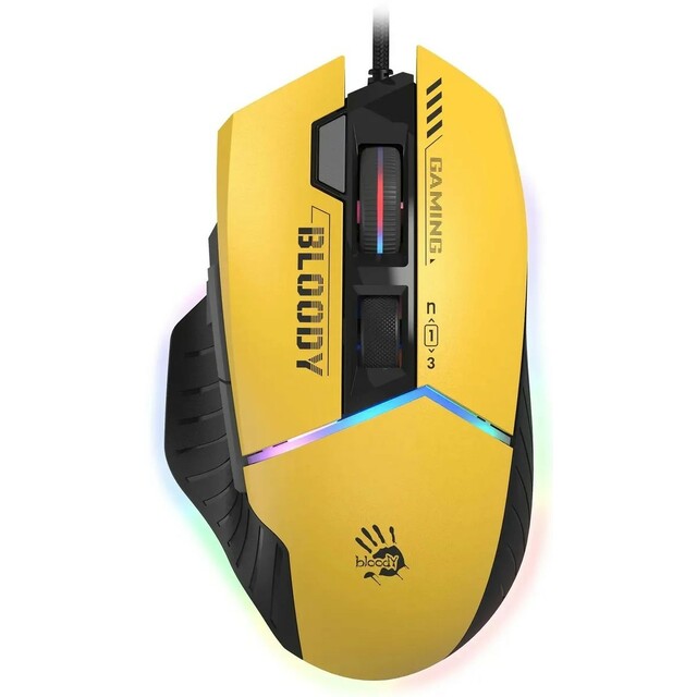 Мышь A4Tech Bloody W95 Max Sports (Цвет: Yellow / Gray)