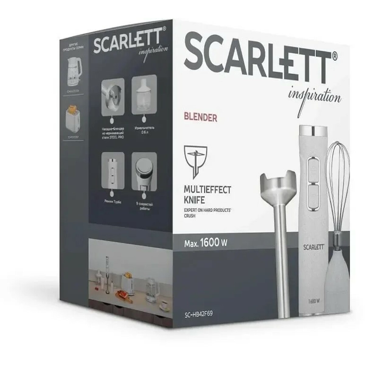 Блендер погружной Scarlett SC-HB42F69, белый