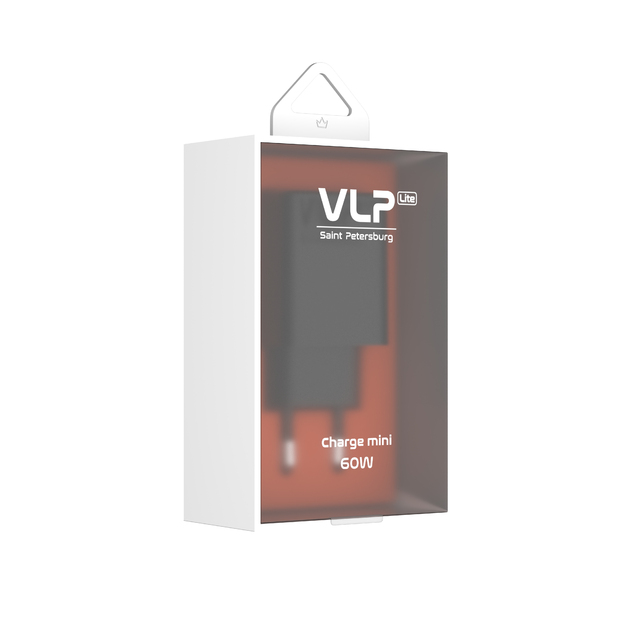 Сетевое зарядное устройство VLP LITE Charge Mini 60Вт USB-C, черный