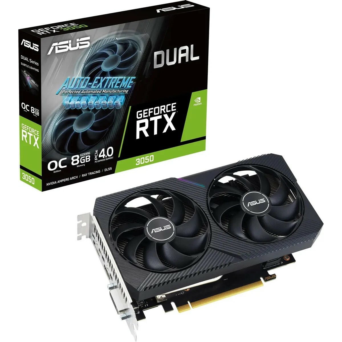 Видеокарта ASUS GeForce RTX 3050 Dual V2 OC 8Gb (DUAL-RTX3050-O8G-V2)